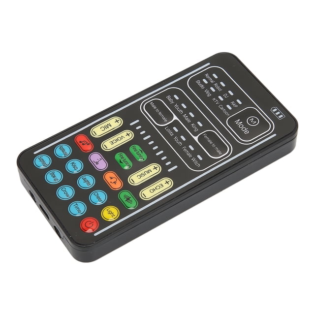 Voice Changer, 450mAh 5V Multifunctional Portable Sound Card Game Devices with 8 Sound Changes 8 Builtin Sound Effects for Mobile Phone Computer