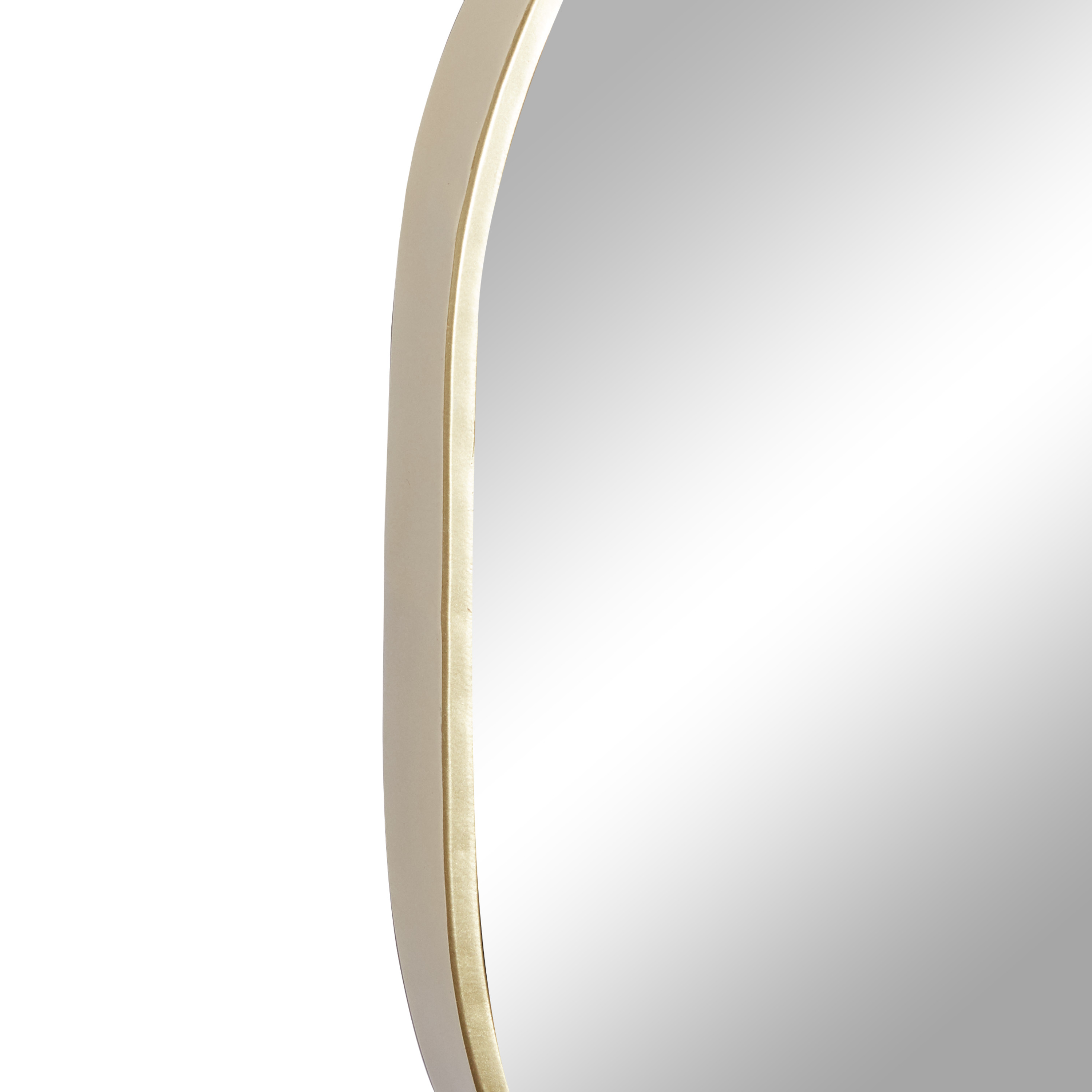 DecMode 15"W, 24"H Oval Wall Mirror, Gold, Set of 3