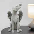 thumbnail image 4 of Escultura de perro decorativa para interiores al aire libre, estatua conmemorativa del animal doméstico Sunnimix Estatua de ángel de perros, 4 of 7