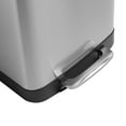 thumbnail image 6 of Honey Can Do 13.2 Gallon Trash Can, Rectangular Step On Kitchen Trash Can, Stainless Steel, 6 of 8