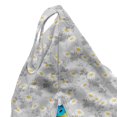 thumbnail image 5 of Floral Lounger Chair Bag, Daisies View with Leaves in Greyscale Chamomiles Design, High Capacity Storage with Handle Container, Lounger Size, Pale Grey Yellow, by Ambesonne, 5 of 5