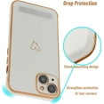 thumbnail image 3 of for iPhone 13 Case, Slim Shockproof Electroplated iPhone 13 Protective Phone Case, White, 3 of 11
