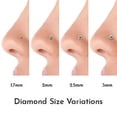 thumbnail image 4 of Luxe Modz 14K Solid Gold with Diamond L Bend Shaped Nose Ring Body Jewelry 20 Gauge, 4 of 5
