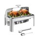 thumbnail image 1 of Set de buffet con charola visible de 9QT, calentador de comida inoxidable, servidor comercial para catering, 1 of 6