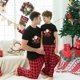 thumbnail image 3 of Pijamas familiares a juego de Navidad, diseño exclusivo de Papá Noel y ciervo, caja de regalo, conjunto de Pijamas cortos negros, 3 of 3