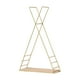 thumbnail image 1 of Estantería triangular de pared de madera para almacenamiento, estantería multiusos para colgar en la pared. Dorado, 1 of 9