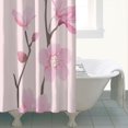 thumbnail image 4 of Waterproof Cherry Blossom - Pink Shower Curtain 72x72 Inch Boho Style Polyester Unique Shower Curtain for Bathroom Hotel Home Decor with 12 Plastic Hooks, 4 of 5