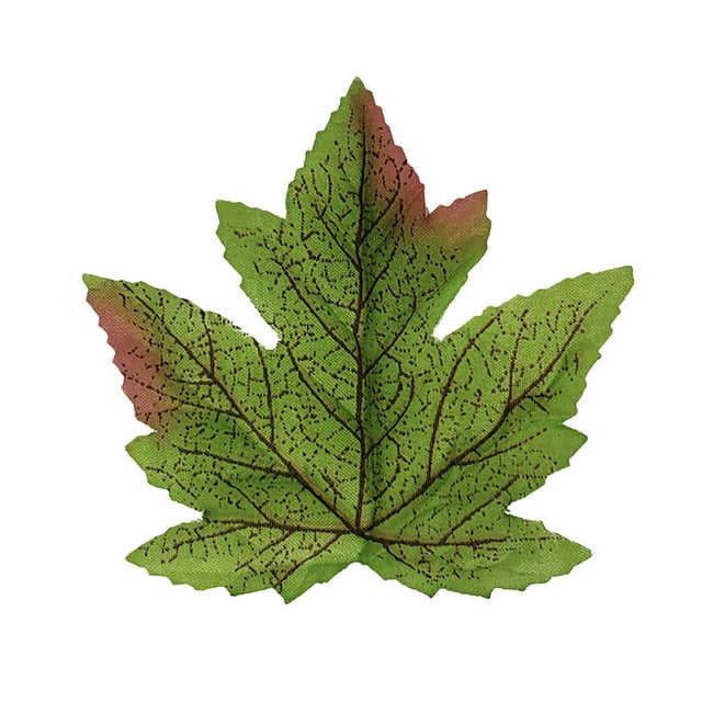 50PCS Maple Leaves Autumn Leaves For Weddings Autumn Parties Art Scrapbooking Wedding Table Decorations for Reception Flower Arrangements Dry Foam for Flowers