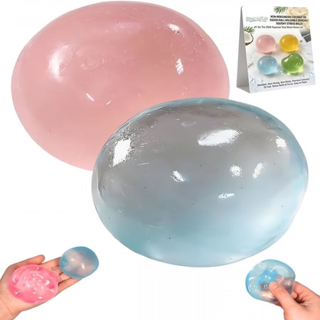 BESTSKY Non-Rebounding Coconut Oil Squish Ball Moldable Sensory Soft and Fluffy Stress Balls Handmade Crunchy Anxiety Reliever Slow Rising Fidget Squeeze Toys Non-Sticky Easy