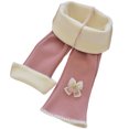 thumbnail image 4 of Toddler Girls Thicken Leggings Bow Knitted Footless Tights Warm Stretchy Winter Leggings Size 4-5T ,Pink, 4 of 4
