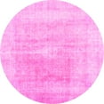 thumbnail image 1 of Ahgly Company Indoor Round Abstract Pink Contemporary Area Rugs, 3' Round, 1 of 4