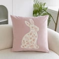 thumbnail image 4 of Happy Easter Pillow Covers 18X18 Inch Cute 3D Embroidered Bunny Easter Decor Pillow Case Spring Farmhouse Pillows Easter Decorative Velvet Throw Cushion Cover Home Decor Easter Decorations, 4 of 6