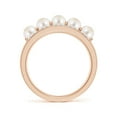 thumbnail image 2 of ANGARA Seed Freshwater Cultured Pearl and Diamond Ring in 14K Rose Gold for Women | June Birthstone, Birthday, Anniversary, Jewelry Gift for Women | Pearl Ring, 2 of 10