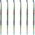 thumbnail image 1 of Yazoeia 6pcs Wax Carving Tools, 4.75 Inch Stainless Steel Double-Ended Sculpting Spoon Tool Clay Sculpting Tools Wax Carving Sculpting Tools (Rainbow) CJC912-205880, 1 of 7