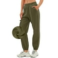 thumbnail image 2 of Inleife Sweatpants for Women Solid Color Loose Casual Comfortable Sports Pant Elastic-Lace-Up Pants with Pocket, 2 of 6