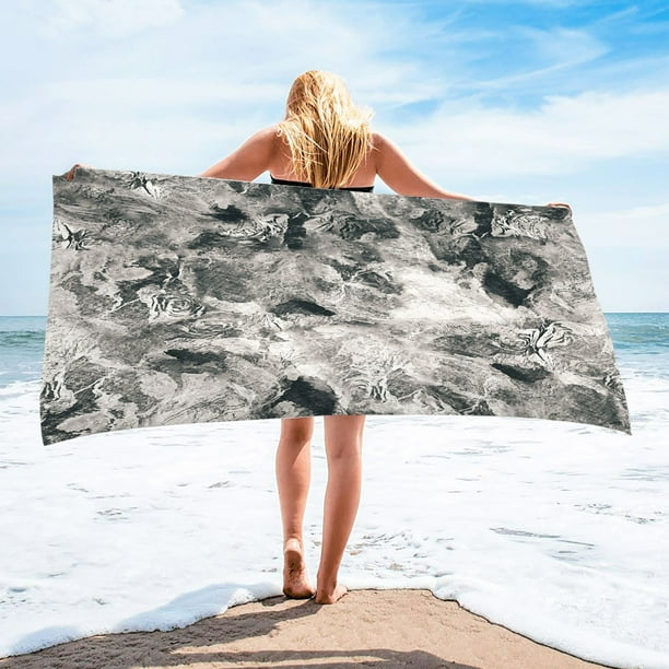 Microfiber Beach Towel Super Colorful Bath Towel Sandproof Beach Blanket Multi-Purpose Towel For Travel Swimming Pool 30x60 Inch