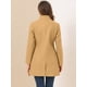 thumbnail image 5 of Abrigo De Invierno Elegante PaMujer Abrigo Largo De Un Solo Pecho Con Cuello Alto En Mitad Del Muslo Caqui XXL, 5 of 6