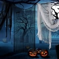 thumbnail image 3 of PKJHGA - Tela de Halloween para fiestas (76 x 183 cm), color blanco, 5 unidades, para decoración de interiores y exteriores, 3 of 4