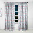 thumbnail image 2 of Designart 'Tropical Botanicals, Flamingo and Flowers III' Mid-Century Modern Curtain Panel, 2 of 5