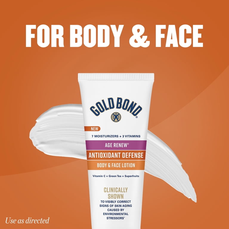 Gold Bond Age Renew Antioxidant Defense Body Face Lotion 8 oz