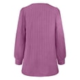 thumbnail image 5 of Uootdi Long Gift Sleeve Shirts for Women V Neck Lace Tops Business Casual Dressy Blouses Work Solid Color Elegant Blouse, 5 of 5