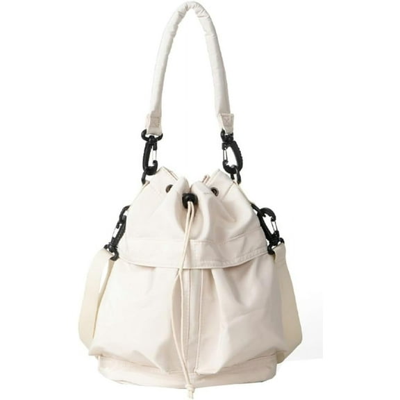 Women’s Drawstring Bucket Bag Nylon Crossbody Bag Tote Handbags Casual Hobo Shoulder Purse
