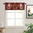 thumbnail image 2 of Christmas Santa Valances for Windows Claus Winter Snowflake Red Black Plaid Rod Pocket Curtain Valance Window Treatment Short Curtains for Kitchen Living Room, 58"x16", 2 of 5