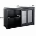 thumbnail image 2 of Costway Storage Cabinet Sideboard Buffet Cupboard Glass Sliding Door Pantry Kitchen, 2 of 10