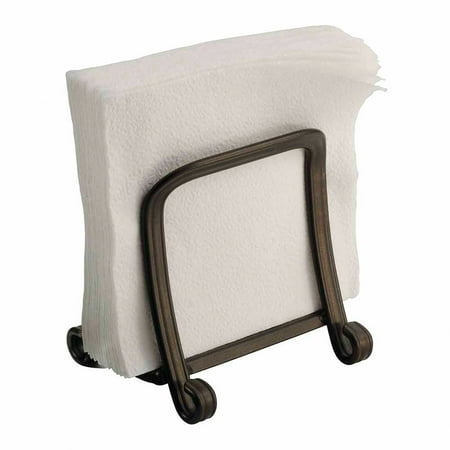 InterDesign York Houseware, Grip Napkin Holder for Kitchen Countertops, Table, Bronze