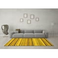 thumbnail image 3 of Ahgly Company Indoor Square Oriental Yellow Modern Area Rugs, 4' Square, 3 of 4
