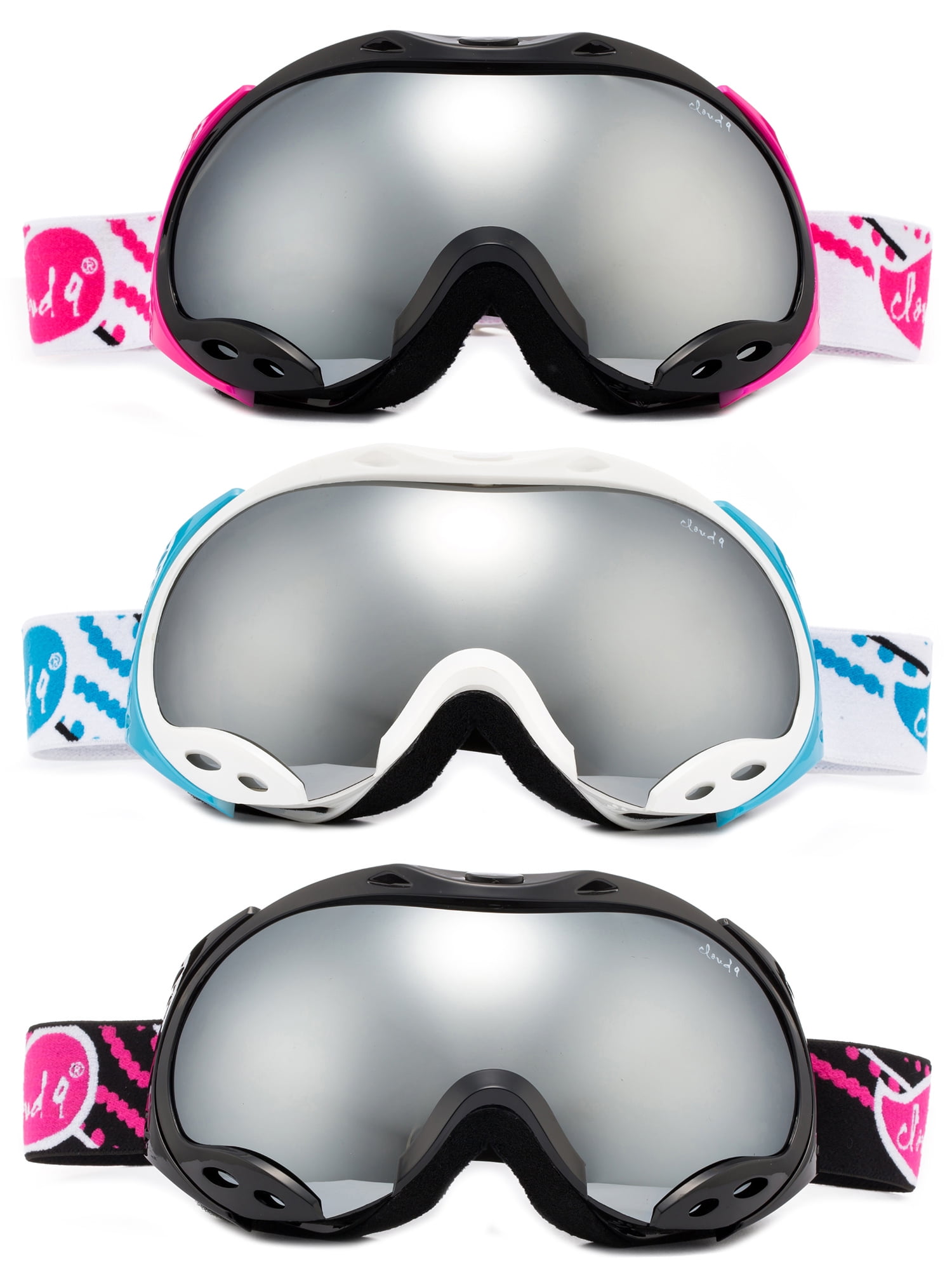Cloud 9 Gorilla Men Snow Ski Goggles Anti-Fog Dual Lens UV400 Snowboarding