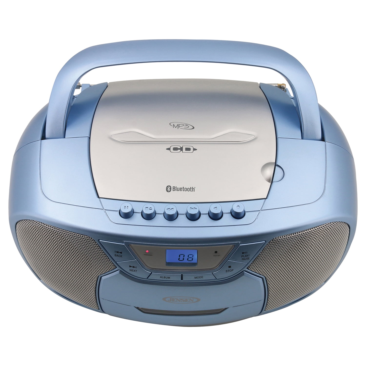 Jensen Bluetooth MP3 Boombox, Blue, CD-590-BL
