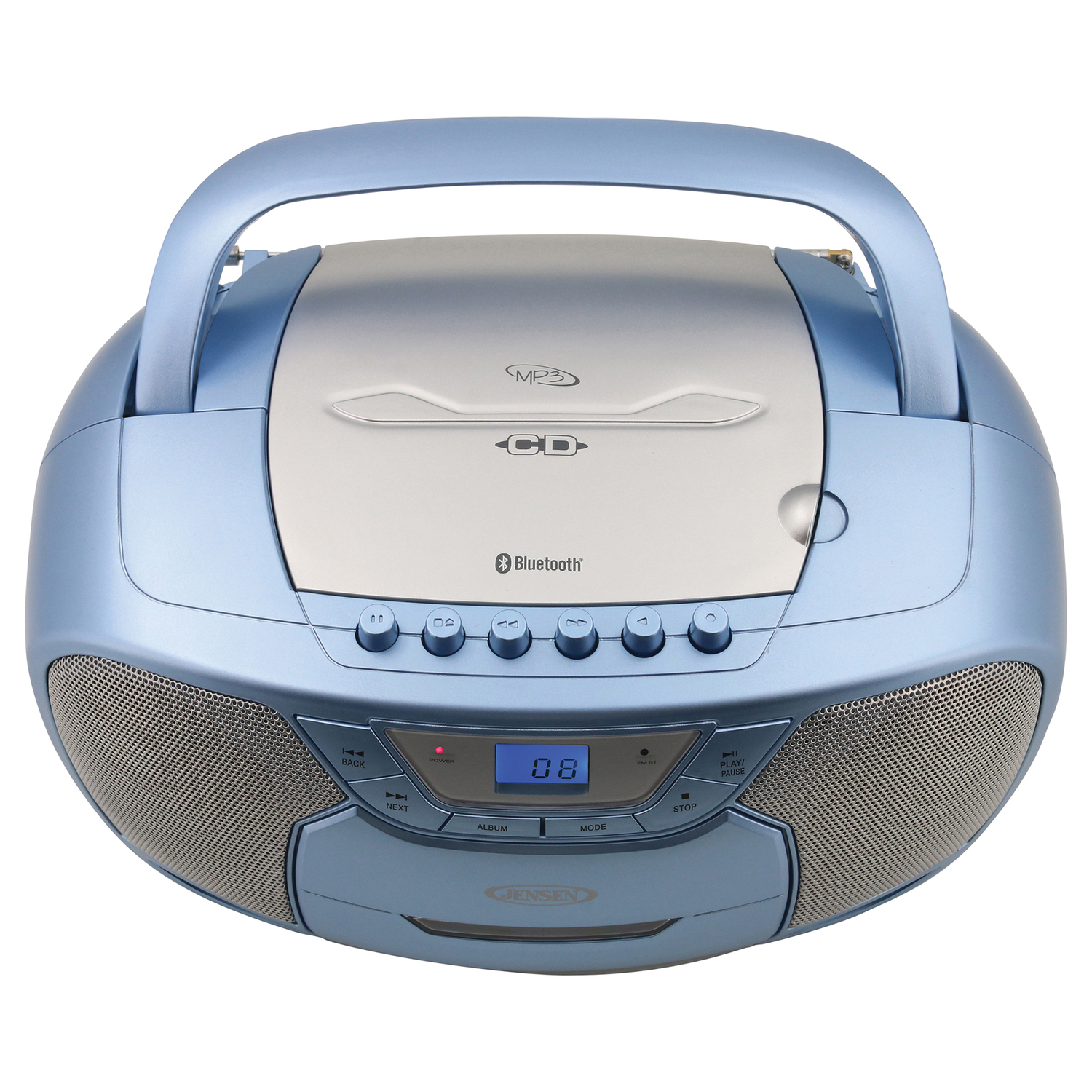 Jensen CD-590 Portable Bluetooth Boombox, Blue photo 3