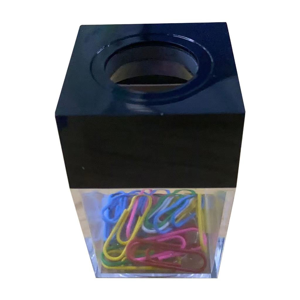 ZIYORK Colorful Square Paper Clips Storage Box Paperclips