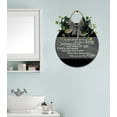 thumbnail image 4 of Farmhouse Bathroom Wall Decor - Rustic Framed Round Wooden Sign - Vintage Decoration for Toilet Washroom Restroom - 12 x 12 inch (Stand Up To Pee), 4 of 5
