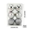 thumbnail image 3 of Outdoor Christmas Ornaments, Oversized 2.36 inch Shatterproof Xmas Christmas Plastic Balls for Outside Lawn Yard Tree Hanging Decorations 6Pcs, 3 of 6