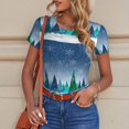 thumbnail image 4 of Goofa Christmas Trees Printed Women Rash Guard Short Sleeve,Tummy control Swimsuit Surfing Swimsuit Bathing Suit One Piece Swimsuit UPF 50-Small, 4 of 9