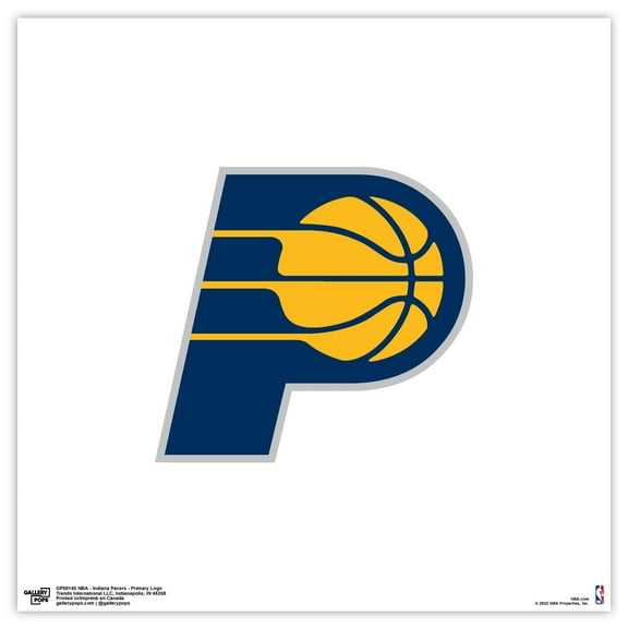 Gallery Pops NBA Indiana Pacers - Primary Logo Wall Art, Unframed Version, 12" x 12"