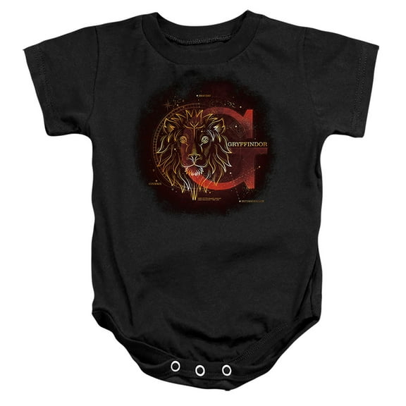 Harry Potter Celestial Nomad Gryffindor Unisex Infant Snap Suit for Baby (12 Months) Black