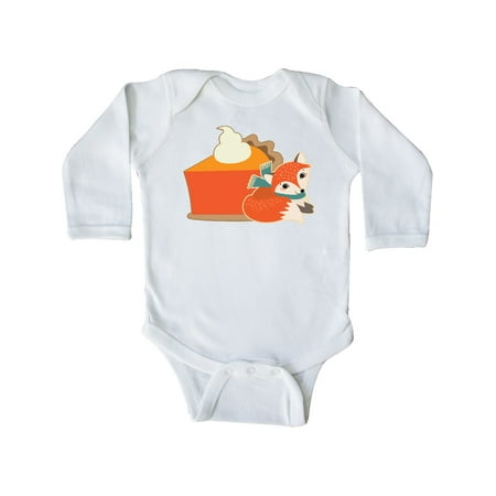 

Inktastic Thanksgiving Fox Pumpkin Pie Gift Baby Boy or Baby Girl Long Sleeve Bodysuit