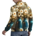 thumbnail image 6 of Pofeuu Rustic Daisy Mason Jars Print Mens Casual Hooded Collar Drawstring Hoodies Pullover Sweatshirts Casual Long Sleeve Shirts-Medium, 6 of 7