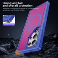 thumbnail image 4 of Dteck Magnetic Case for Samsung Galaxy S25 Ultra Compatible with Magsafe Dual Layer TPU+PC Military-Grade Protection Shockproof Rugged Protective Hybrid Cover for Galaxy S25 Ultra,Rose+Blue, 4 of 7