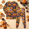 thumbnail image 5 of 3-4 Years Kids' Sibling Matching Halloween And Holiday Pajama Sets Fall Winter Loungewear Set, 5 of 9