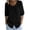 Black, variant on Vrorvz Printed Top Womens 3/4 Sleeve Button down Collared Tops Summer Business Blouses Casual Work Outfit