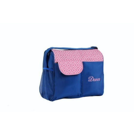 - Sassi Designs Large Diamond Navy tote with embroidered Dance and vented shoe pocket