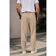 thumbnail image 2 of COOFANDY Men's Lightweight Sweatpants Knit Lounge Pants Relax Fit Open Bottom Trousers Yoga Pants with Pockets, 2 of 6