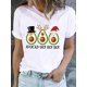 thumbnail image 1 of Camiseta de manga corta con estampado de corazón de amor de vino para mujer, ropa de Navidad, moda de Año Nuevo, Camisetas básicas, camisetas gráficas, 1 of 5