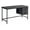 Black#5, variant on Office Desks Computer Desk, Home Office, Laptop, Left, Right Set-up, Storage Drawers, 60"l, Work, Brown Laminate, Black Metal, Contemporary, Modern,Wooden Office Desks