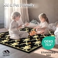 thumbnail image 4 of ODIKA 6'x9' Machine Washable Non-Slip Area Rug, Vintage Botanical Palmette Interlocking Trellis Motif High Traffic Rug with Pad, Black, 462829, 4 of 8