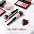 thumbnail image 5 of Livhil 15pcs Makeup Brushes Set Professional, Premium Makeup Brushes Kit Set, Eyeshadow Brushes with PU Leather Pouch (Black Gold), 5 of 8